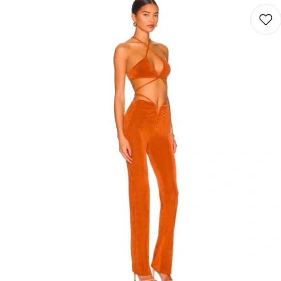 Superdown Irene Strappy Pant Set in Rust Size Medium - Picture 2 of 6